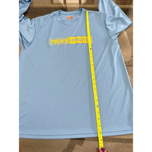 A4 "Trench Approved" Long Sleeve Light Blue T-Shirt L - Picture 5 of 6